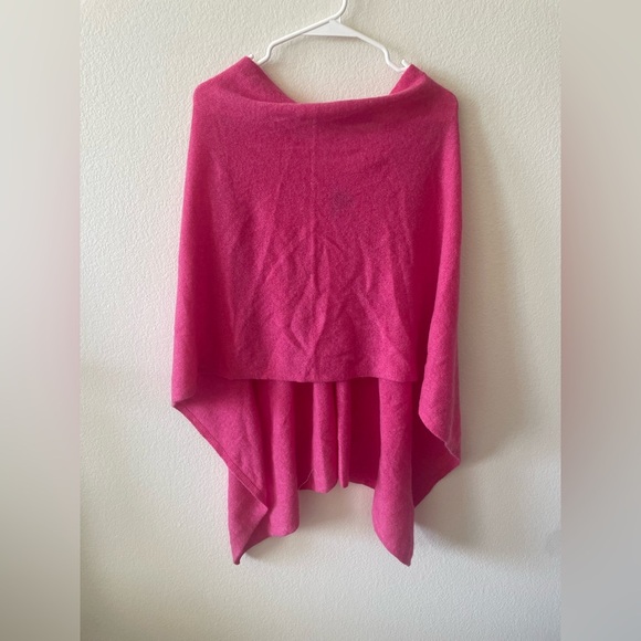 Alashan hot pink cashmere poncho - Picture 2 of 4